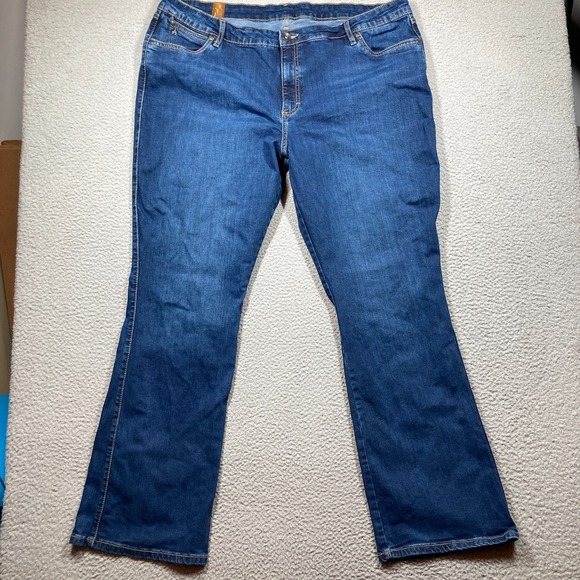 Aura Denim - Find your Aura Jeans Womens 22 Avg Blue Med Wash High Rise Boot Cut Denim Rodeo